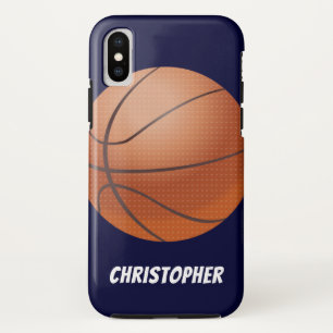 Basketball, Blau, Personalisierter Name Case-Mate iPhone Hülle
