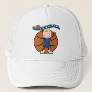 BASKETBALL blonde Jungen-T - Shirts und Geschenke Truckerkappe