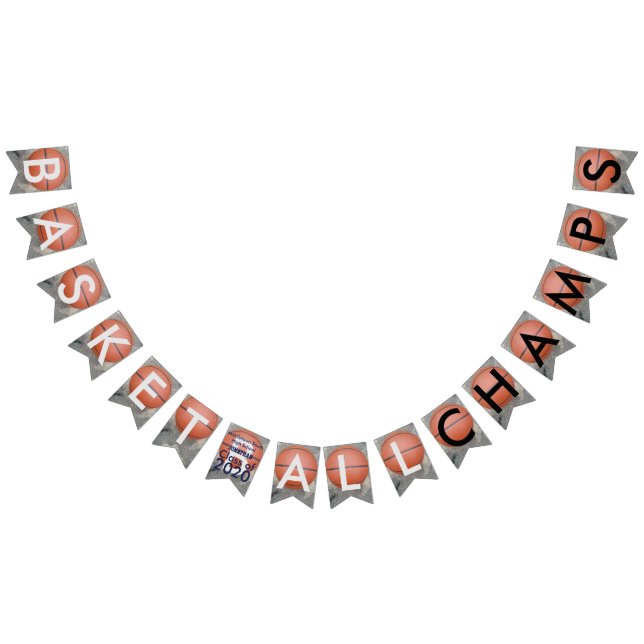 Basketball Blue Bunting Banner Grad (Alle)