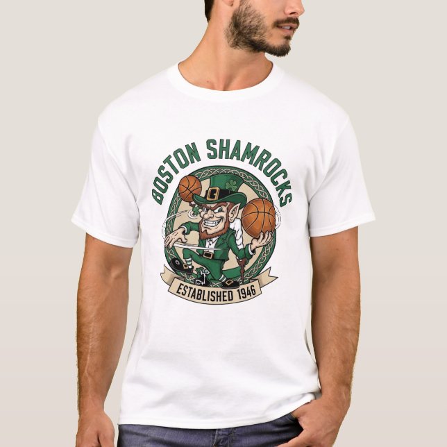 Basketball Boston Celtic Kleeblatt T-Shirt (Vorderseite)