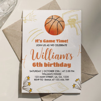 Basketball Boy Birthday Einladung Sport Party