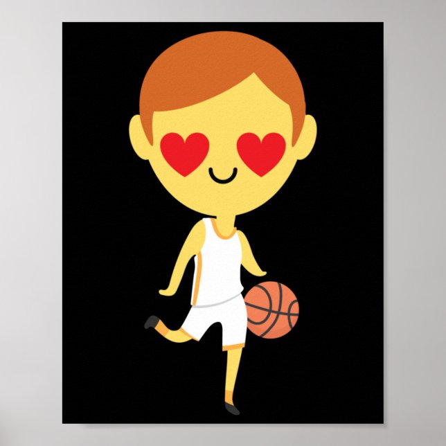 Basketball Boy Emoji Poster (Vorne)