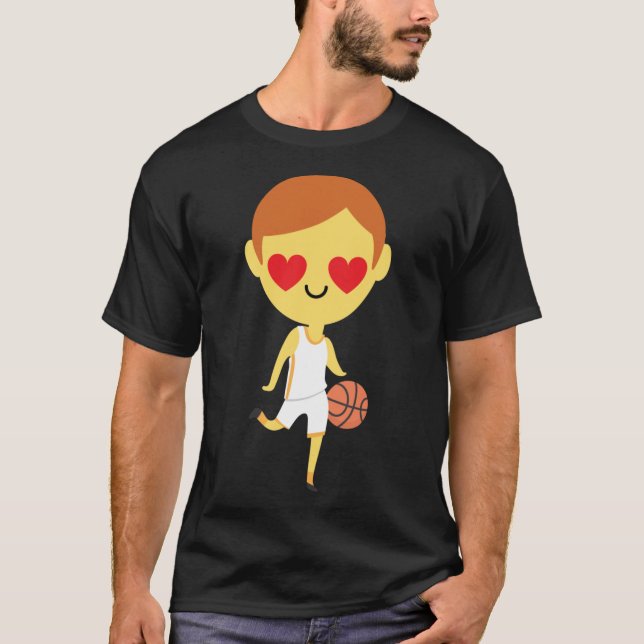 Basketball Boy Emoji T-Shirt (Vorderseite)