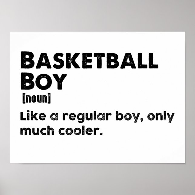Basketball Boy Funny Dictionary Definition Boys Poster (Vorne)