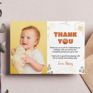 Basketball Boy Geburtstag Foto Danke Karte