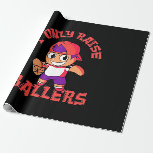 Basketball Boy hebt nur Ballspieler an Geschenkpapier