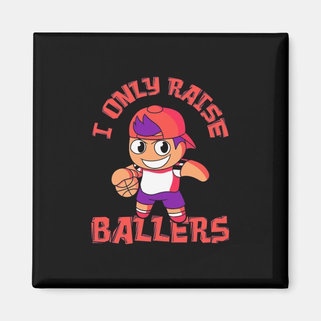 Basketball Boy hebt nur Ballspieler an Magnet (Vorne)