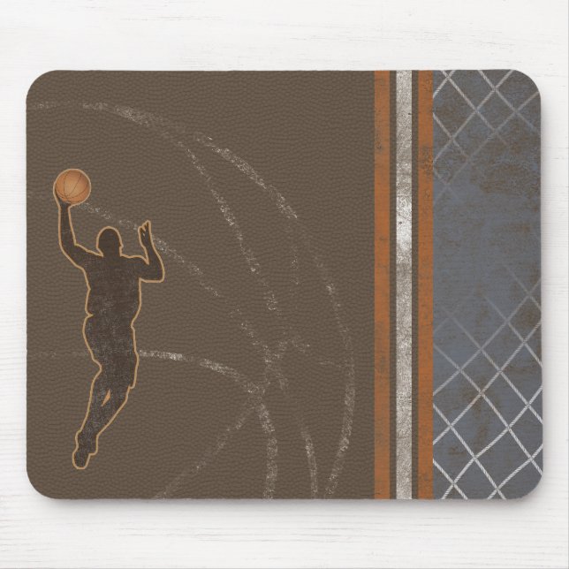 Basketball Boy Net Stripes Mousepad Maus Pad (Vorne)