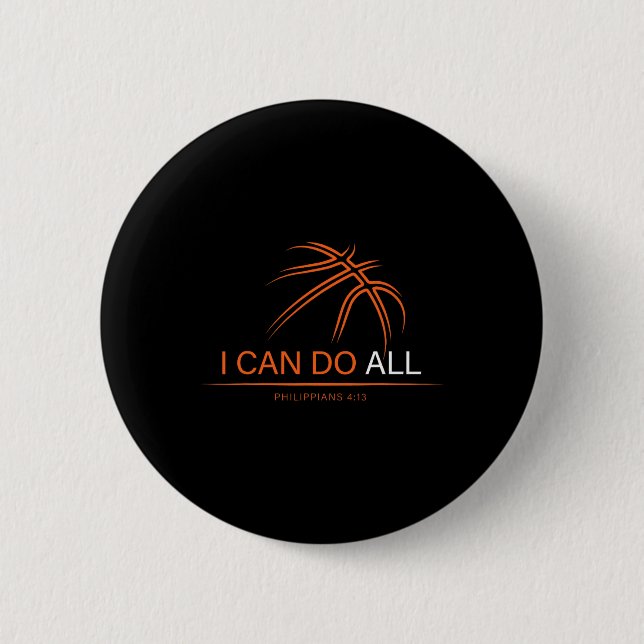 Basketball Boys Damen Männer Mädchen Geschenke Chr Button (Vorderseite)