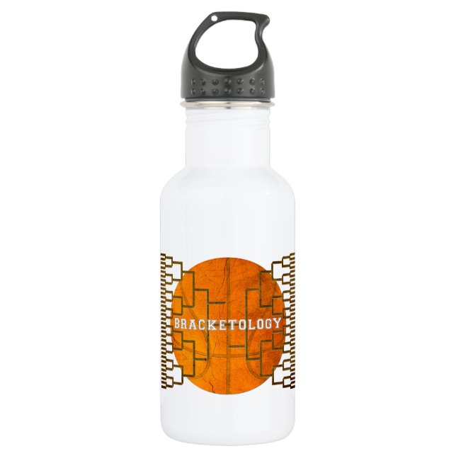 Basketball-Bracketball Edelstahlflasche (Vorderseite)