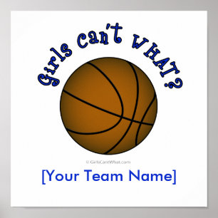 Basketball - braun/blau poster