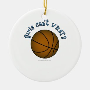 Basketball - Brawn/Sky Blue Keramik Ornament