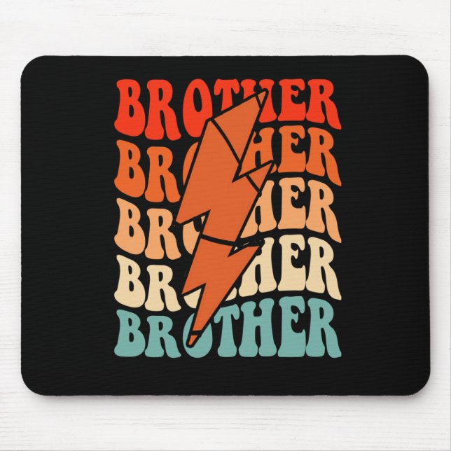 Basketball Brother Retro Groovy Blitzschlag Mousepad (Vorne)
