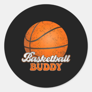 Basketball Buddy Familie passt zu Männern Frauen Runder Aufkleber