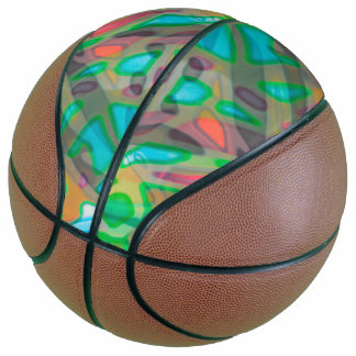 Basketball Buntes festes Glas