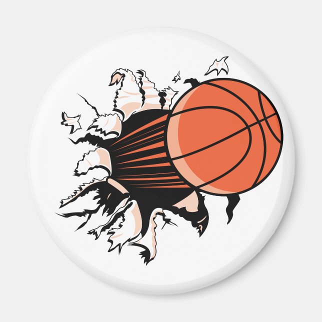 Basketball Burst Magnet (Vorne)