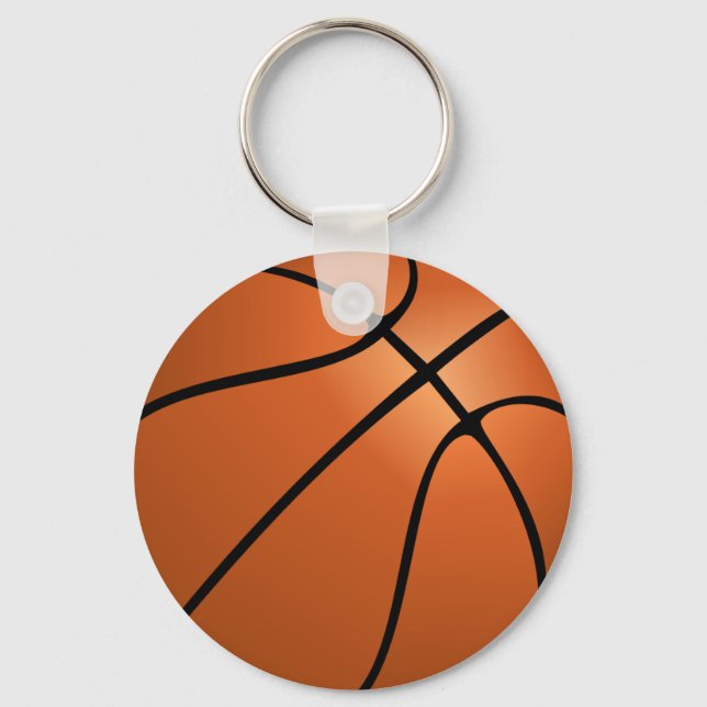 Basketball-Button-Schlüsselanhänger Schlüsselanhänger (Vorderseite)