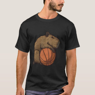 Basketball Capybara Basketball Liebhaber Zeichnen T-Shirt
