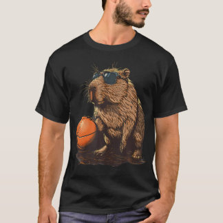 Basketball Capybara Zeichnung Tierkunst Basketball T-Shirt