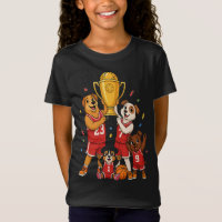 Basketball-Champions-Hunde-Familien-Trophäen-Feier