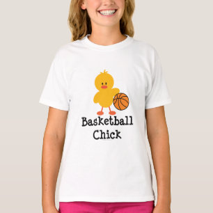 Basketball Chick Girls Ringer T shirt