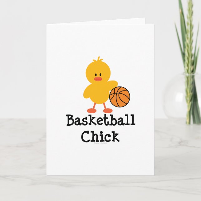 Basketball Chick Grußkarte Karte (Vorderseite)