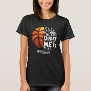 Basketball Christliche Sprüche Motivierende Worte  T-Shirt