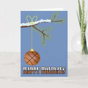 Basketball Christmas Bauble Feiertagskarte