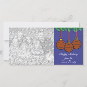 Basketball Christmas Photo Card Feiertagskarte