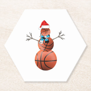 Basketball Christmas Snowman Untersetzer