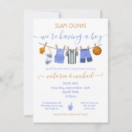 Basketball Clothesline Kinderdusche Einladung