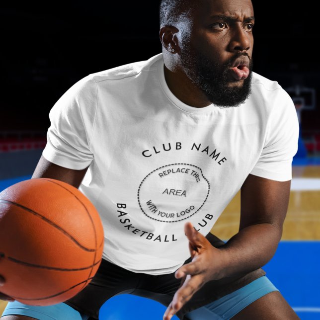 Basketball Club Name für einfaches benutzerdefinie T-Shirt (Von Creator hochgeladen)