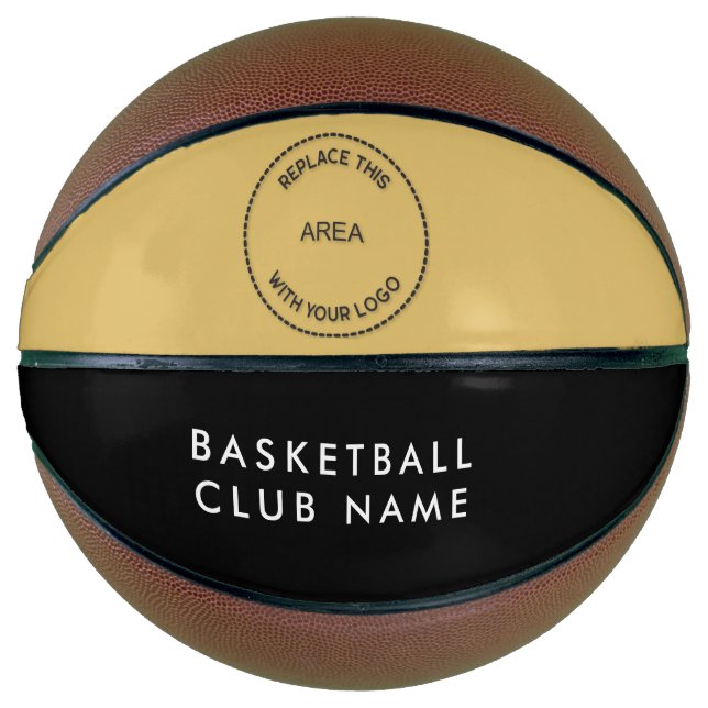 Basketball Club Name Logo Schwarz Gold oder Farbe (Vorderseite)