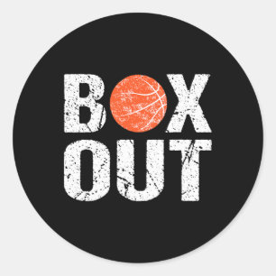 Basketball Coach Box Out Sprichwort Neuheit Gesche Runder Aufkleber