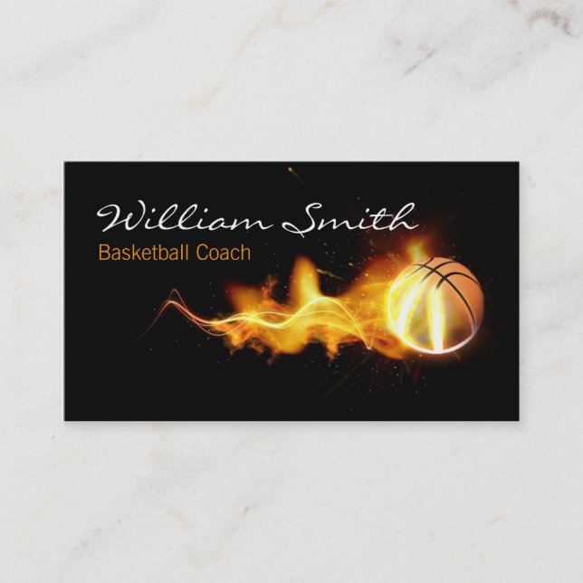 Basketball Coach Business Card Visitenkarte (Vorderseite)