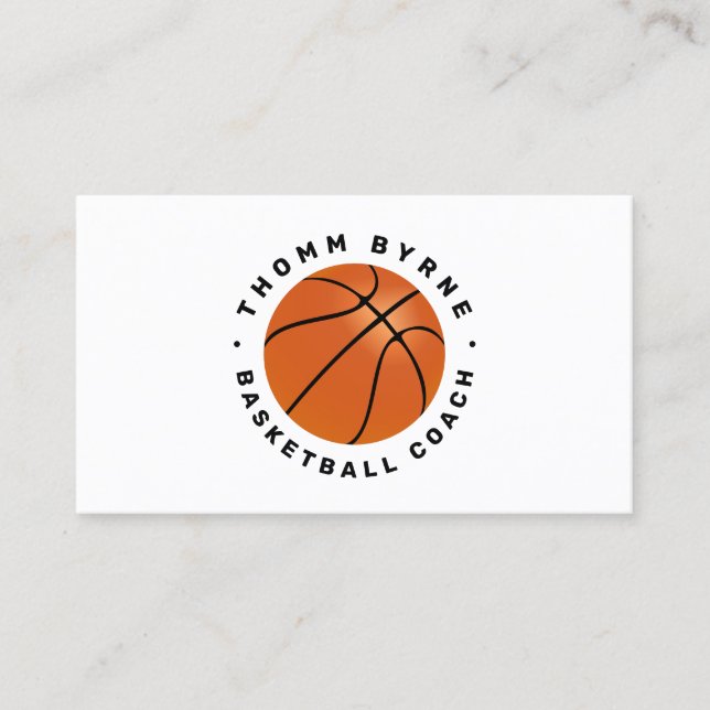 Basketball Coach Business Card Visitenkarte (Vorderseite)