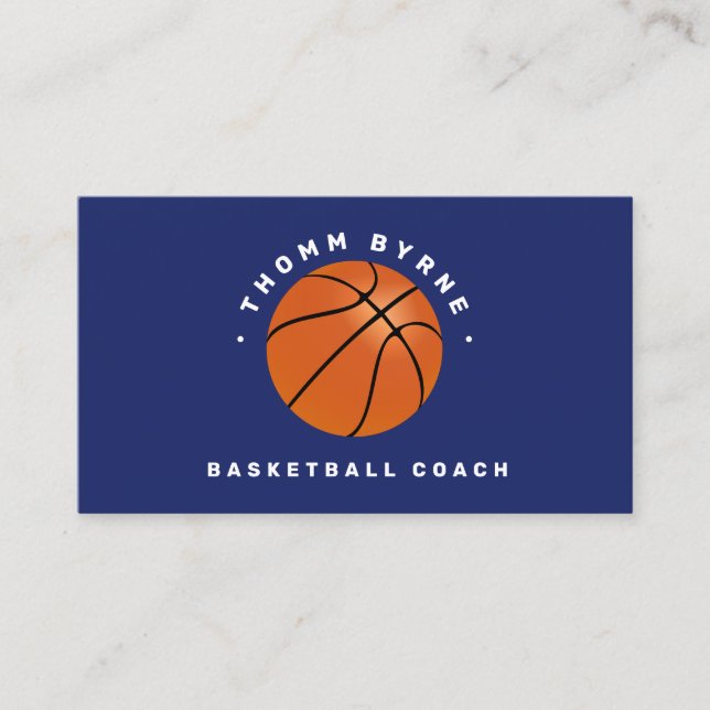 Basketball Coach Business Card Visitenkarte (Vorderseite)