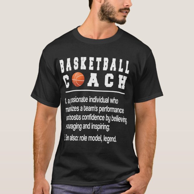 Basketball-Coach Definition Basketball Gecoacht T-Shirt (Vorderseite)