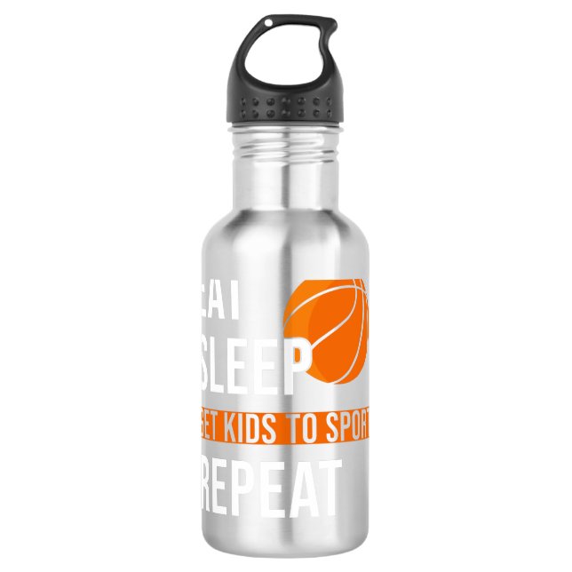 Basketball Coach Geschenk Edelstahlflasche (Vorderseite)