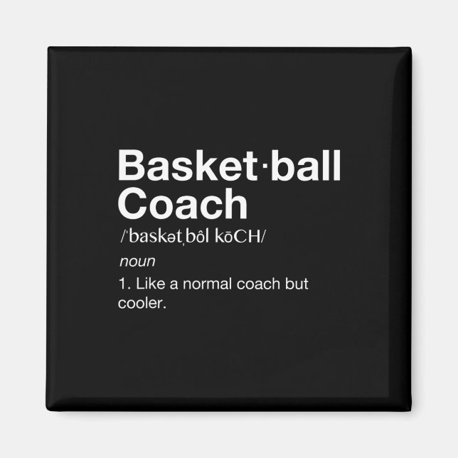 Basketball-Coach Geschenk Spaß Basketball Definiti Magnet (Vorne)