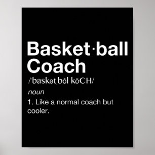 Basketball-Coach Geschenk Spaß Basketball Definiti Poster