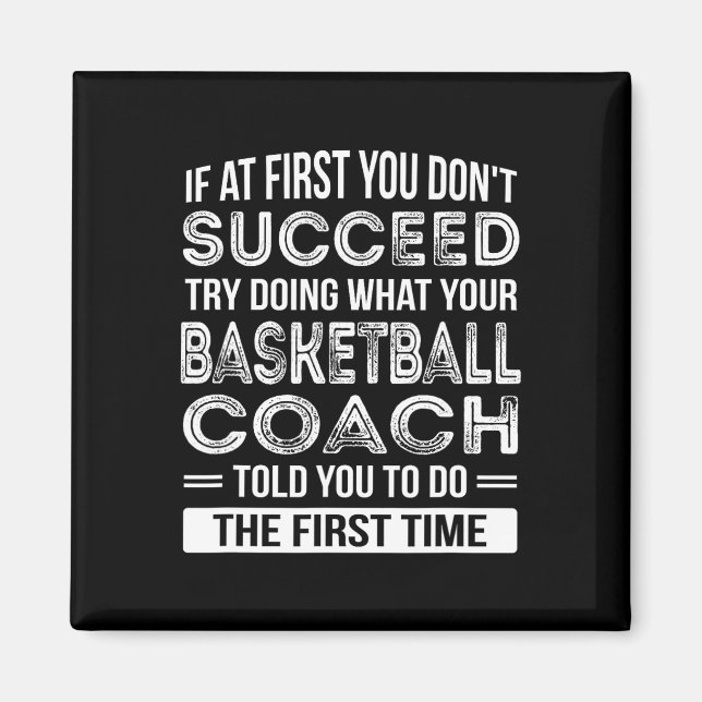 Basketball Coach Geschenk Spaß Danke, Geschenk Magnet (Vorne)