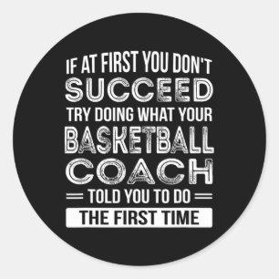 Basketball Coach Geschenk Spaß Danke, Geschenk Runder Aufkleber