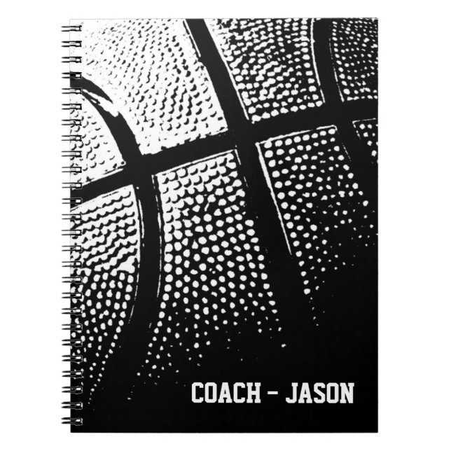 Basketball-Coach-Notizbuch | PERSONALISIERT Notizblock (Vorderseite)