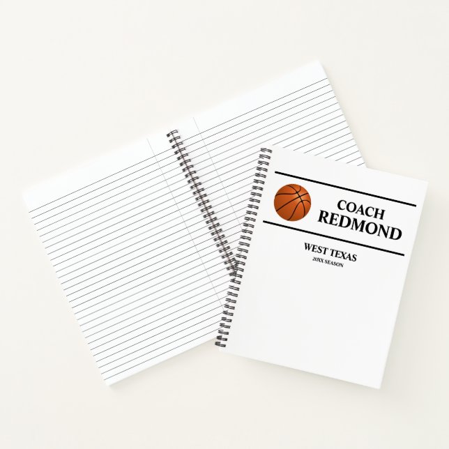 Basketball Coach SpiralNotebook Notizbuch (Innenseite)