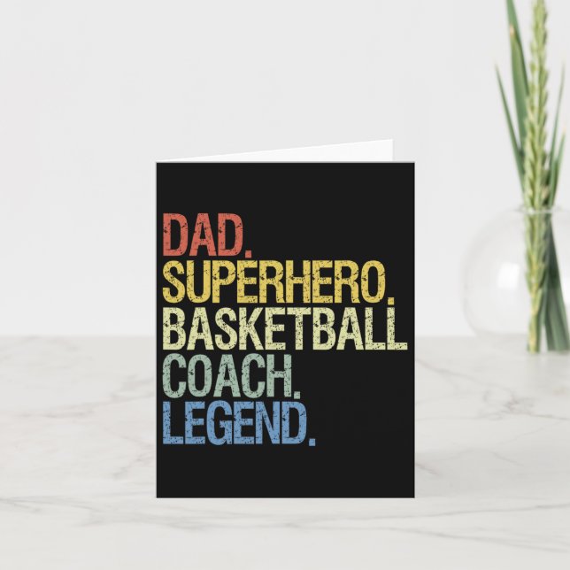 Basketball Coach Vater Karte (Vorderseite)