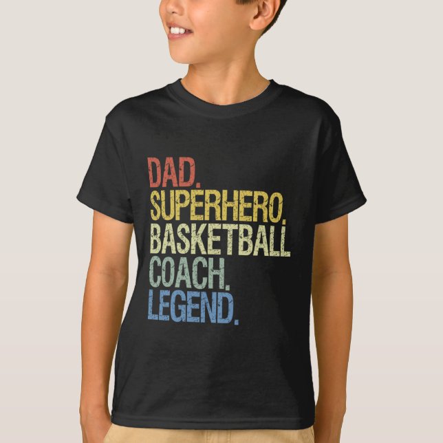 Basketball Coach Vater T-Shirt (Vorderseite)