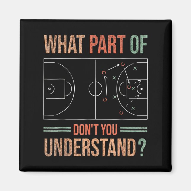 Basketball Coach What Part Of Dont You Understand  Magnet (Vorne)