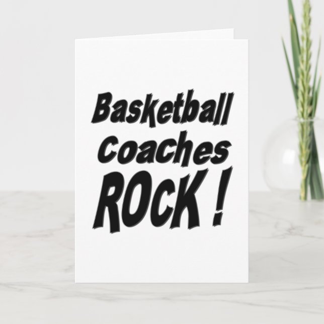 Basketball Coaches Rock! Grußkarte Karte (Vorderseite)