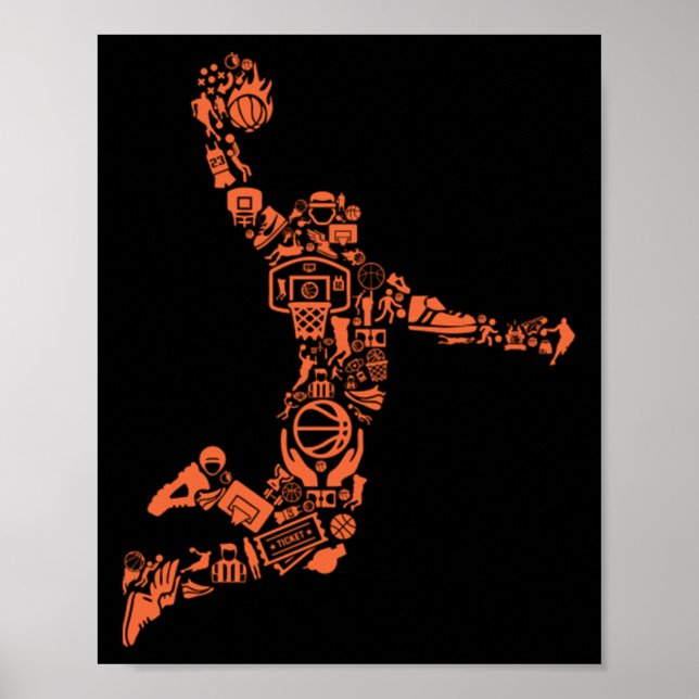 Basketball Collage Poster (Vorne)